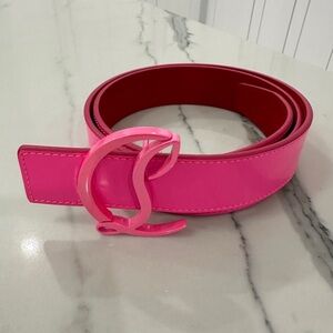 CHRISTIAN LOUBOUTIN CL Logo Leather Belt